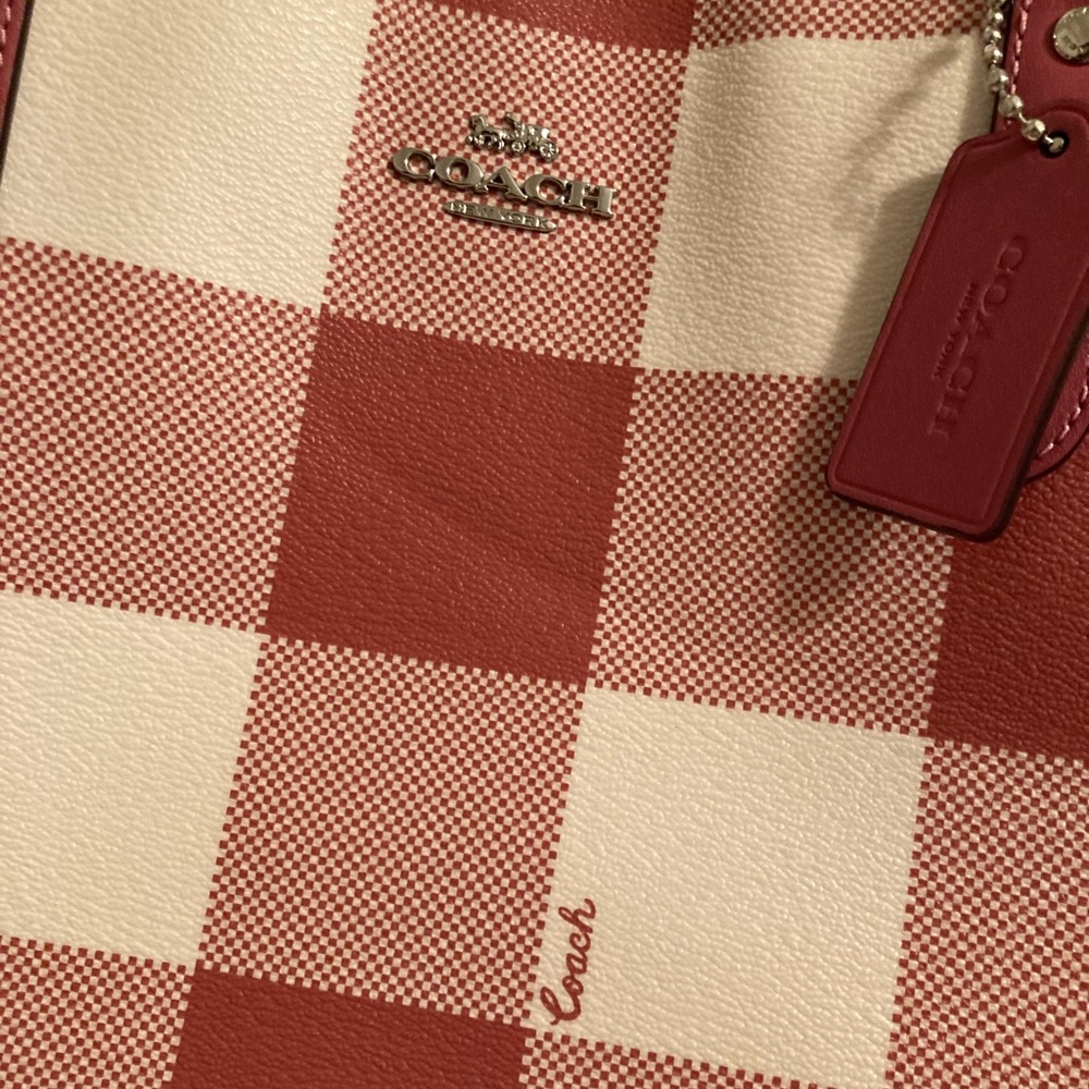 *** SOLD SOLD SOLD ***NWOT-COACH GINGHAM TOTE- signature - Picture 8 of 16